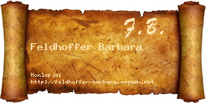 Feldhoffer Barbara névjegykártya