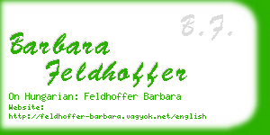 barbara feldhoffer business card